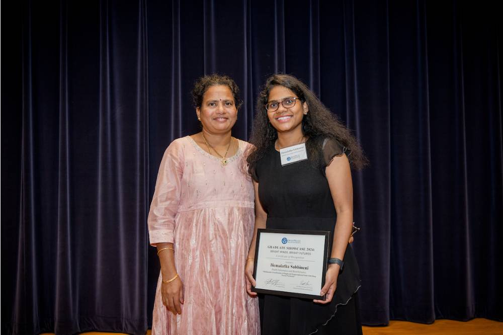 Hemalatha Sabbineni with her supporter